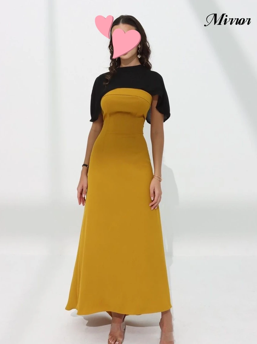 Mirror Dress Elegant Vintage Simple Gold Black Cape Ribbon A-Line Customize Formal Occasion Prom Dress Evening Party Gowns
Mirror Dress Elegant Vintage Simple Gold Black Cape Ribbon A-Line Customize Formal Occasion Prom Dress Evening Party Gowns