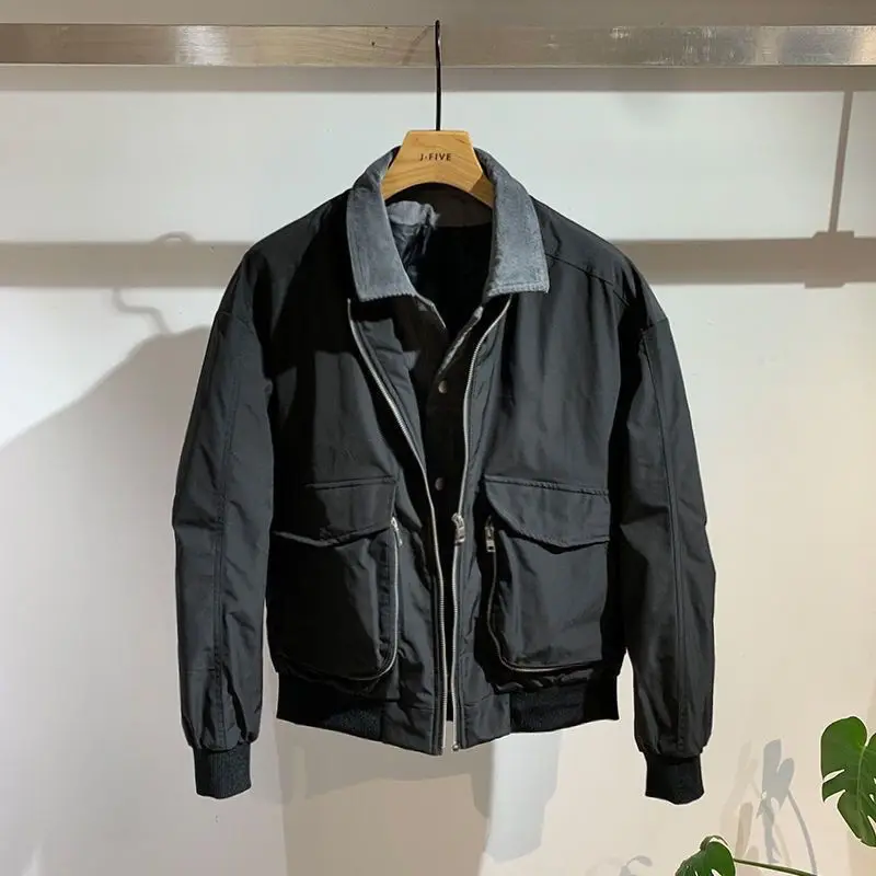 Men's Clothing Fake Two Shirts Jacket Men Spring Autumn New Korean Casual Loose Black Cargo Coat Top Fashion Outerwear All-match
Men's Clothing Fake Two Shirts Jacket Men Spring Autumn New Korean Casual Loose Black Cargo Coat Top Fashion Outerwear All-match