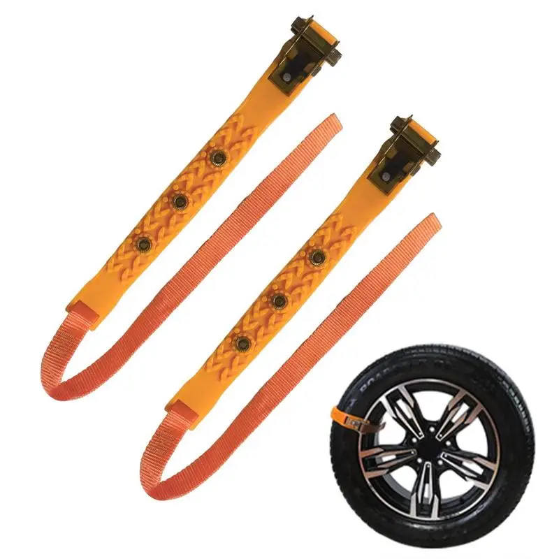 

Snow Chains For Car Universal Fit Snow Tire Chains For Smooth Ride No Shaking Car Tire Chains For Long-Term Use On Ice Mud