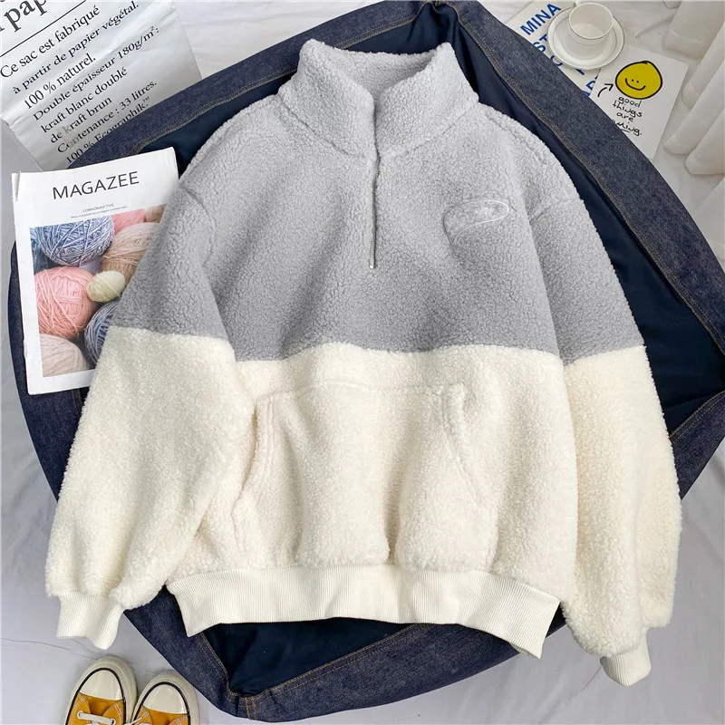 Lamb Wool Hoodies Women Hoodies Sweatshirts Autumn Winter Oversize Pullover Velvet Thicken Fleece Hoodie Sweatshirts Streetwear
Lamb Wool Hoodies Women Hoodies Sweatshirts Autumn Winter Oversize Pullover Velvet Thicken Fleece Hoodie Sweatshirts Streetwear
