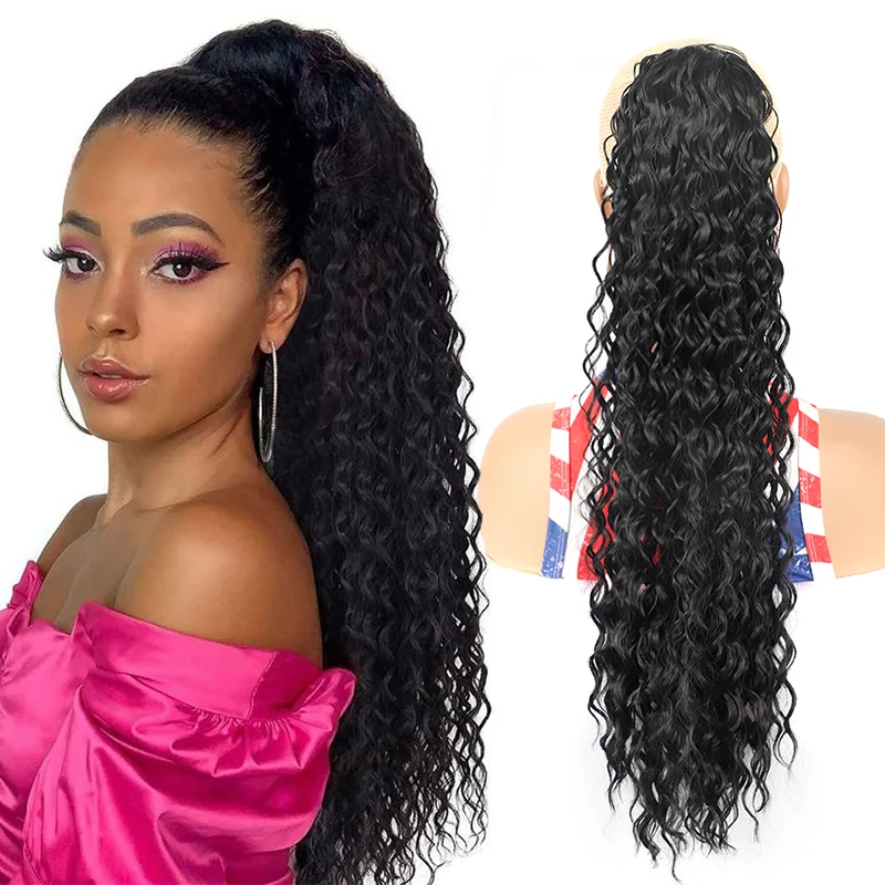 Long Deep Curly Hair Ponytail Extensions Curly Wave Fake Tail for Women Synthetic Curly Drawstring Clip in Pony Tail Hairpiece
Long Deep Curly Hair Ponytail Extensions Curly Wave Fake Tail for Women Synthetic Curly Drawstring Clip in Pony Tail Hairpiece
