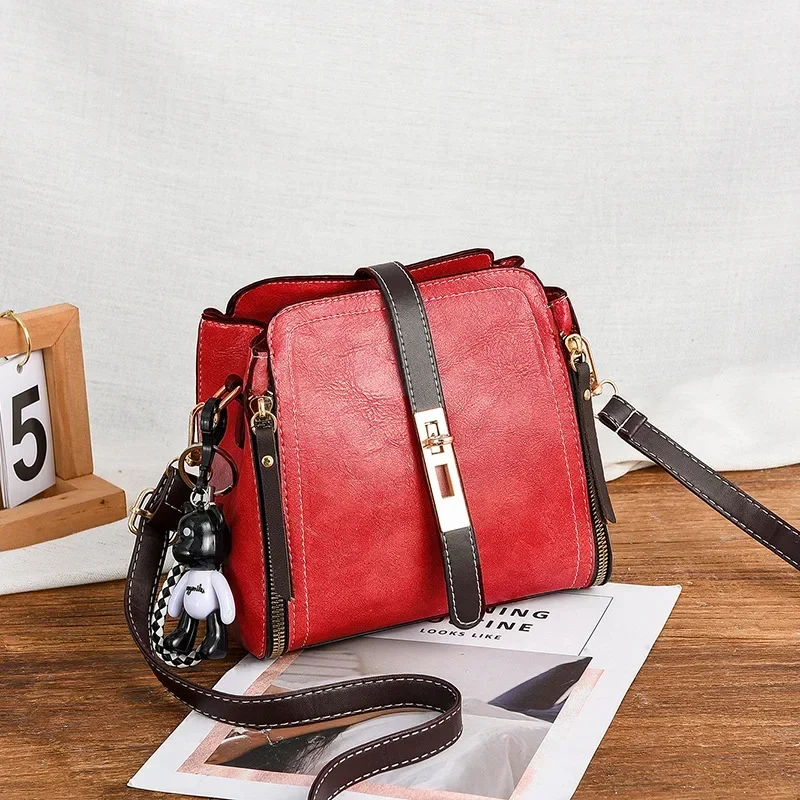 

Fashion Women Bag Leather Handbags PU Shoulder Bag Small Flap Crossbody Bags for Women Messenger Bags vintage sac a main femme