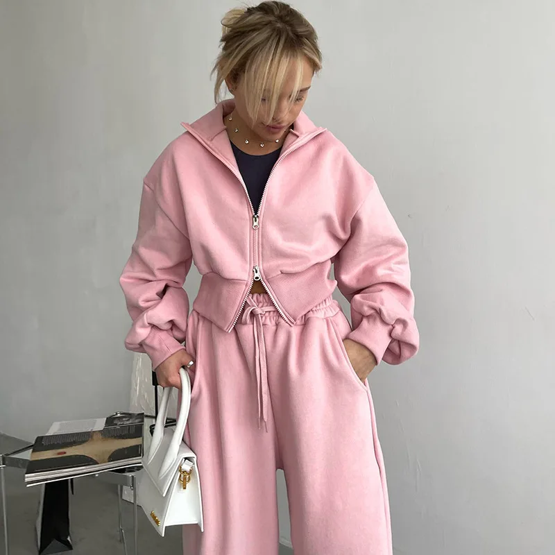 2023 Women Autumn Outfits Casual Zipper Coats Sweater Set High Waist Harem Pants Suits Womens Y2k Crop Sweatshirt Two Piece Set
2023 Women Autumn Outfits Casual Zipper Coats Sweater Set High Waist Harem Pants Suits Womens Y2k Crop Sweatshirt Two Piece Set