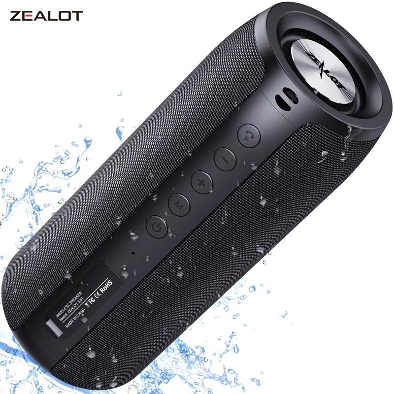 

ZEALOT S51 TWS Portable Bluetooth Speaker Wireless Bass Subwoofer Waterproof Outdoor Speakers Boombox AUX TF Stereo Loudspeaker