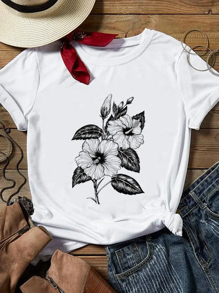 Flower Plant Trend Cute Sweet Fashion Printed Women Clothing Summer Short Sleeve Tee T Female Casual Clothes Graphic T-shirts
Flower Plant Trend Cute Sweet Fashion Printed Women Clothing Summer Short Sleeve Tee T Female Casual Clothes Graphic T-shirts