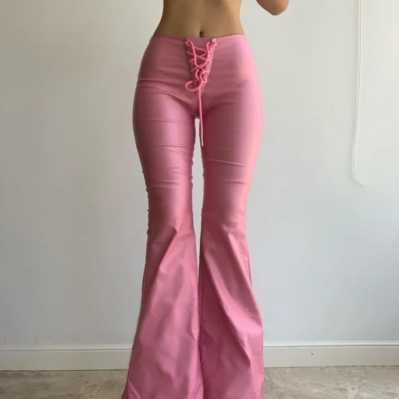 Gtpdpllt Fashion PU Leather Women's Flare Pants Chic Sexy Bandage Pants For Women Trousers Pant Bodycon Streetwear Y2K Clothing
Gtpdpllt Fashion PU Leather Women's Flare Pants Chic Sexy Bandage Pants For Women Trousers Pant Bodycon Streetwear Y2K Clothing