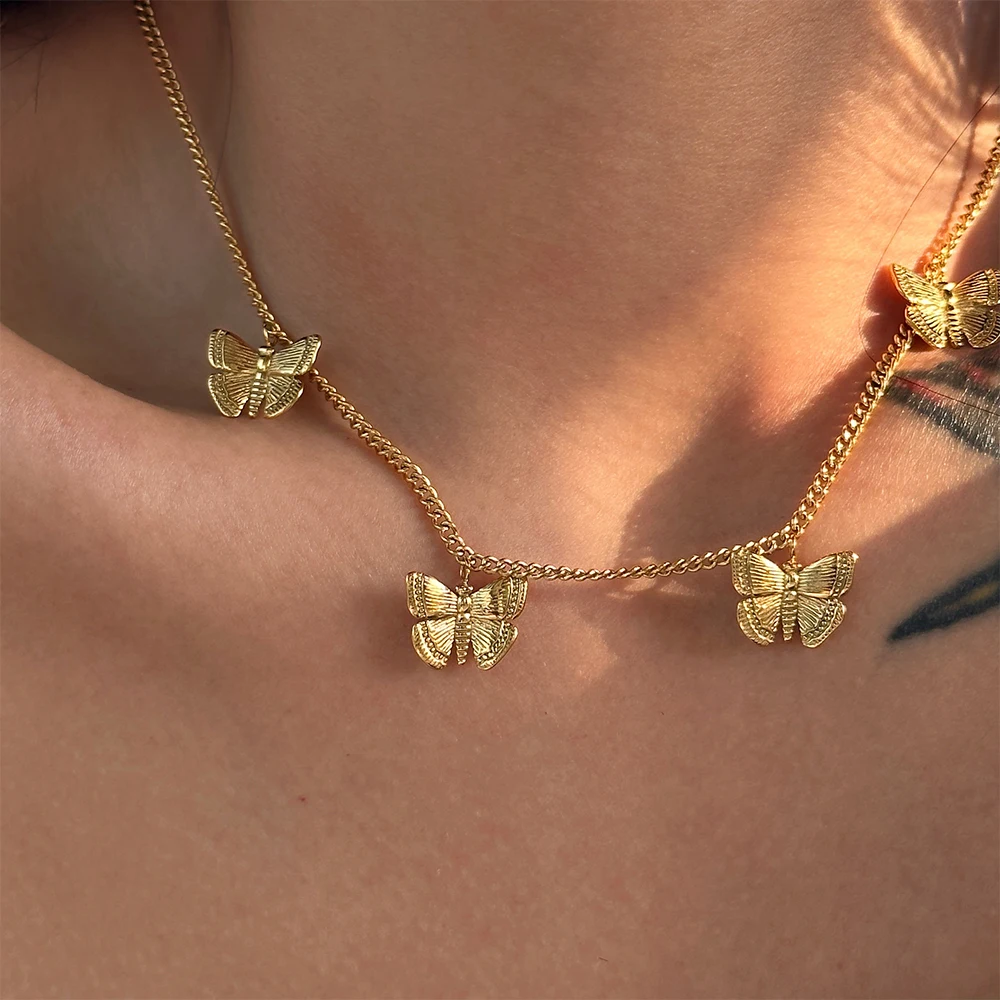 Women's Necklaces Vintage Jewelry Style Golden Butterfly Necklace Bracelet Cosplay Girls Party Accessories Gift
Women's Necklaces Vintage Jewelry Style Golden Butterfly Necklace Bracelet Cosplay Girls Party Accessories Gift