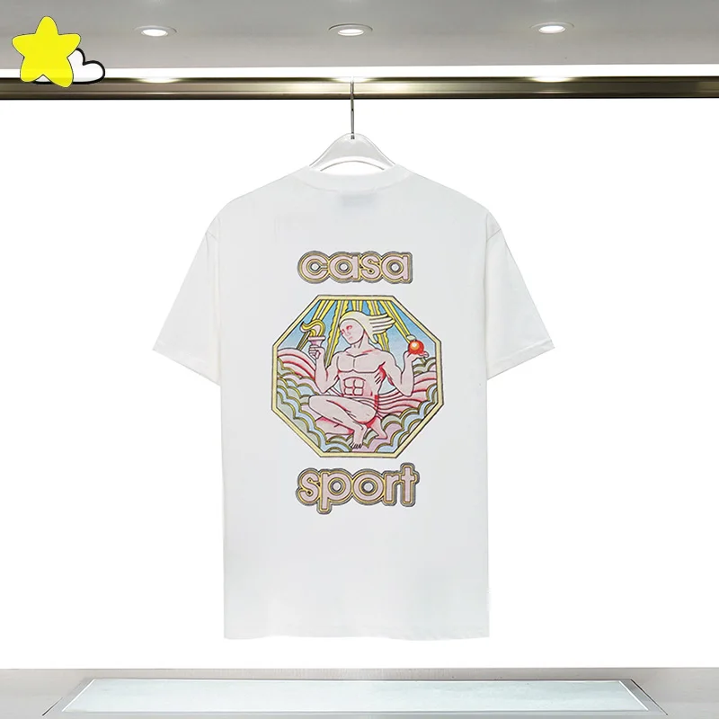 23SS Black White Casablanca Sport T Shirt Men Women 1:1 High Quality Casual Fashion Short Sleeve Tee Loose T-Shirt With Tags
23SS Black White Casablanca Sport T Shirt Men Women 1:1 High Quality Casual Fashion Short Sleeve Tee Loose T-Shirt With Tags