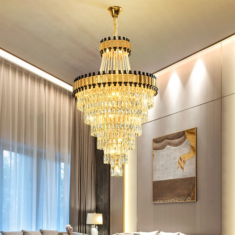 2023 New Duplex Building Crystal Chandelier Modern Hotel Lobby Hollow Staircase Light Luxury Villa Living Room Pendant Lights
2023 New Duplex Building Crystal Chandelier Modern Hotel Lobby Hollow Staircase Light Luxury Villa Living Room Pendant Lights