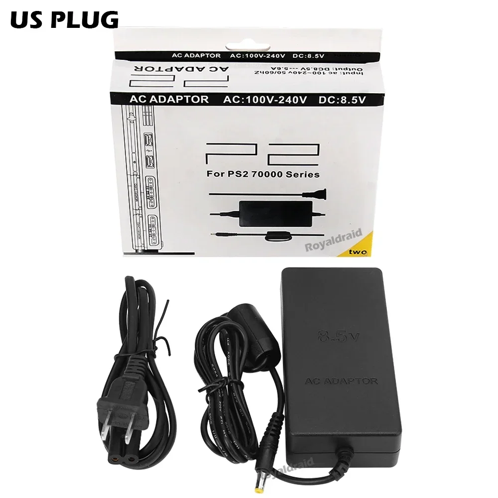 NEW EU US PLUG 100~240V 50/60Hz AC Power Adapter For Playstation 2 DC 8.5V Adaptor For PS2 Slim 70000 Series Dropshipping NEW EU US PLUG 100~240V 50/60Hz AC Power Adapter For Playstation 2 DC 8.5V Adaptor For PS2 Slim 70000 Series Dropshipping