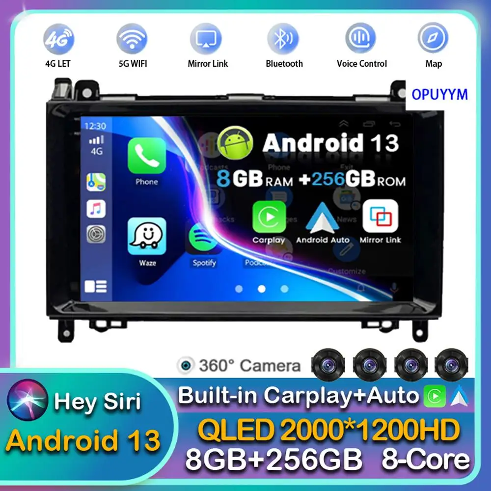 

Автомобильный мультимедийный плеер, стерео-система на Android 13, с GPS, BT, DPS, для Mercedes Benz B200, W169, W245, Viano, Vito, W639, Sprinter, W906