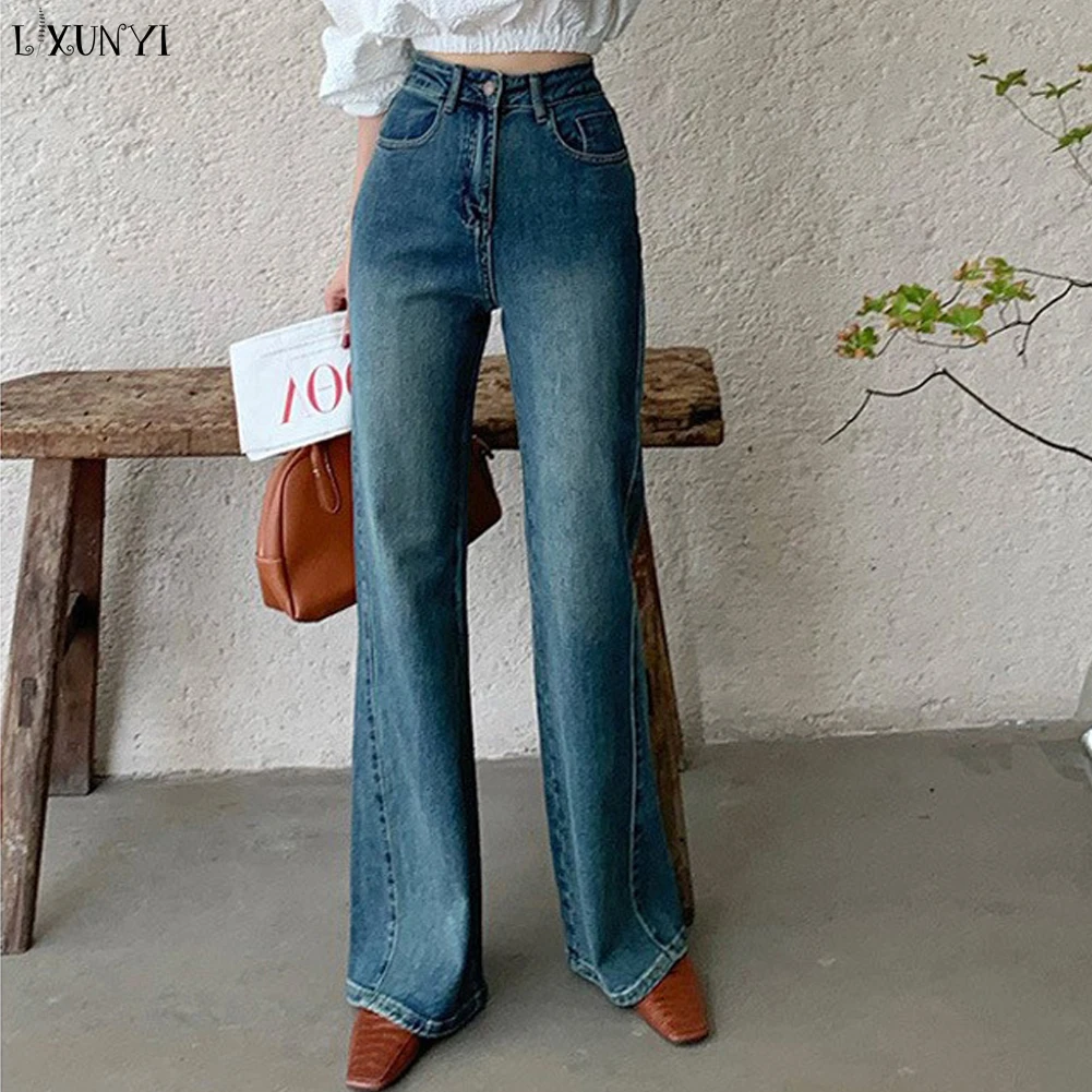Flared Jeans for Women High Waisted Spring Summer Solid Casual Denim Trousers Female Street Pocket Denim Jeans
Flared Jeans for Women High Waisted Spring Summer Solid Casual Denim Trousers Female Street Pocket Denim Jeans