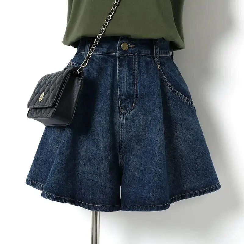 Loose Wide Leg Denim Shorts for Women Fashion Korean Summer High Waisted A Line Hot Pants Vintage Solid Jean Shorts Female
Loose Wide Leg Denim Shorts for Women Fashion Korean Summer High Waisted A Line Hot Pants Vintage Solid Jean Shorts Female