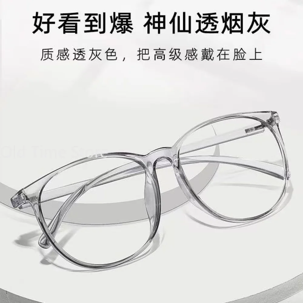 Monture de lunettes d'ordinateur transparente pour hommes et femmes, lunettes rondes anti-lumière bleue, lunettes occultantes, verres optiques 2