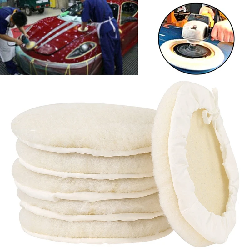6 Pieces Of 7-Inch Wool-Like Plush Polishing Disc Wool Pad Buffer Polishing Disc Bundled With Lace-Up Wool Polishing Set Kit
6 Pieces Of 7-Inch Wool-Like Plush Polishing Disc Wool Pad Buffer Polishing Disc Bundled With Lace-Up Wool Polishing Set Kit