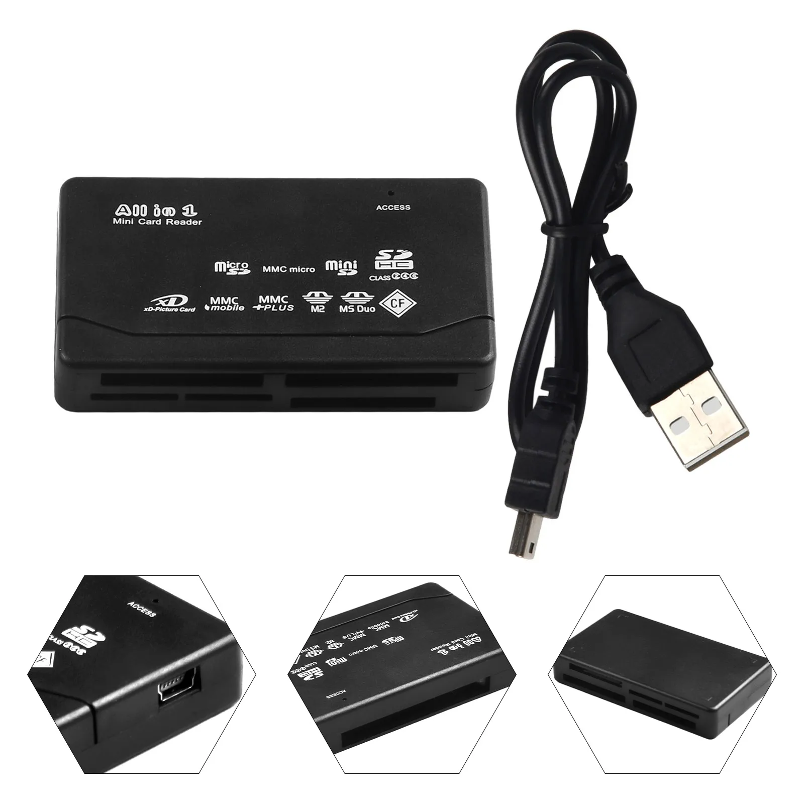 

Card Adapter Card Reader Memory Kit Part Accessory Tool Up to 480 Mb USB 2.0 SD MMC High Quality Brand New Hot