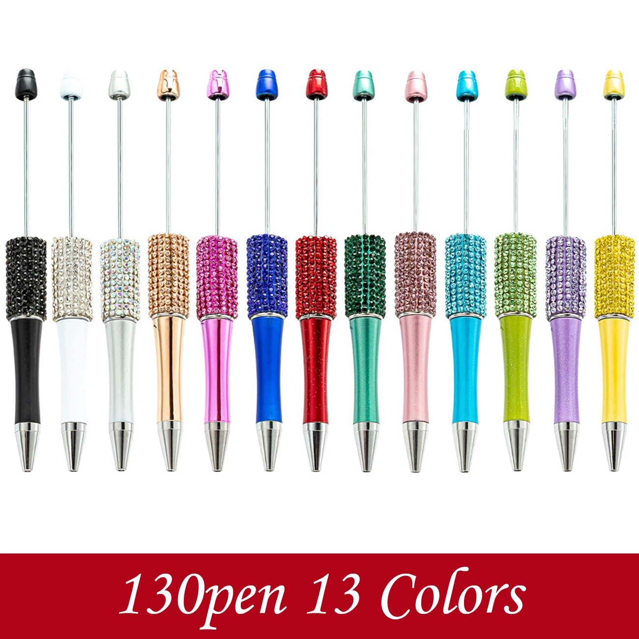 130PCS Handmade Beaded DIY Ballpoint Pen Luxury Diamond Beadable Pens Cute School Office Supplies Stationery Wholesale Pens
130PCS Handmade Beaded DIY Ballpoint Pen Luxury Diamond Beadable Pens Cute School Office Supplies Stationery Wholesale Pens