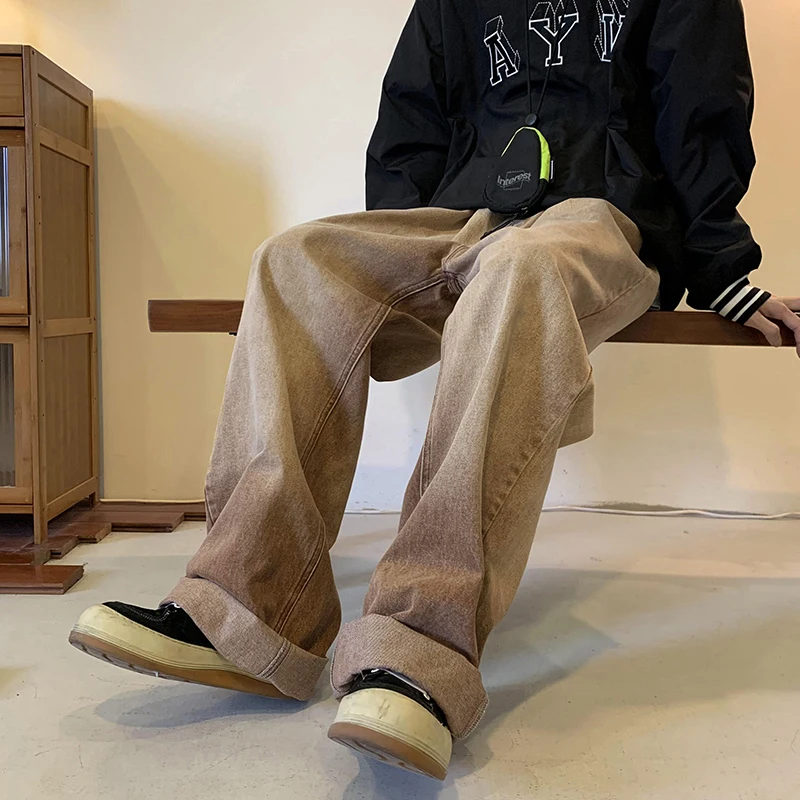 Autumn New Solid Simple Jean Pants Korean Men's Baggy Washed Jeans Classic Unisex Straight Daily Denim Mopping Wide-leg Pants
Autumn New Solid Simple Jean Pants Korean Men's Baggy Washed Jeans Classic Unisex Straight Daily Denim Mopping Wide-leg Pants