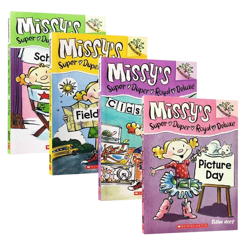 

4PCS/Set Scholastic Branches Missy’s Super Duper Royal Deluxe Reading Colouring English Activity Storybook Picture Book Age 3-6