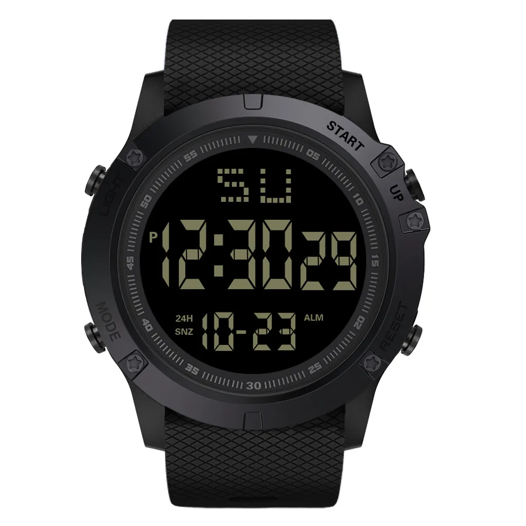 

Fashion Men LED Digital Date Military Sport Rubber Quartz Watch Alarm Waterproof montre homme luxe grande marque erkek saat gift