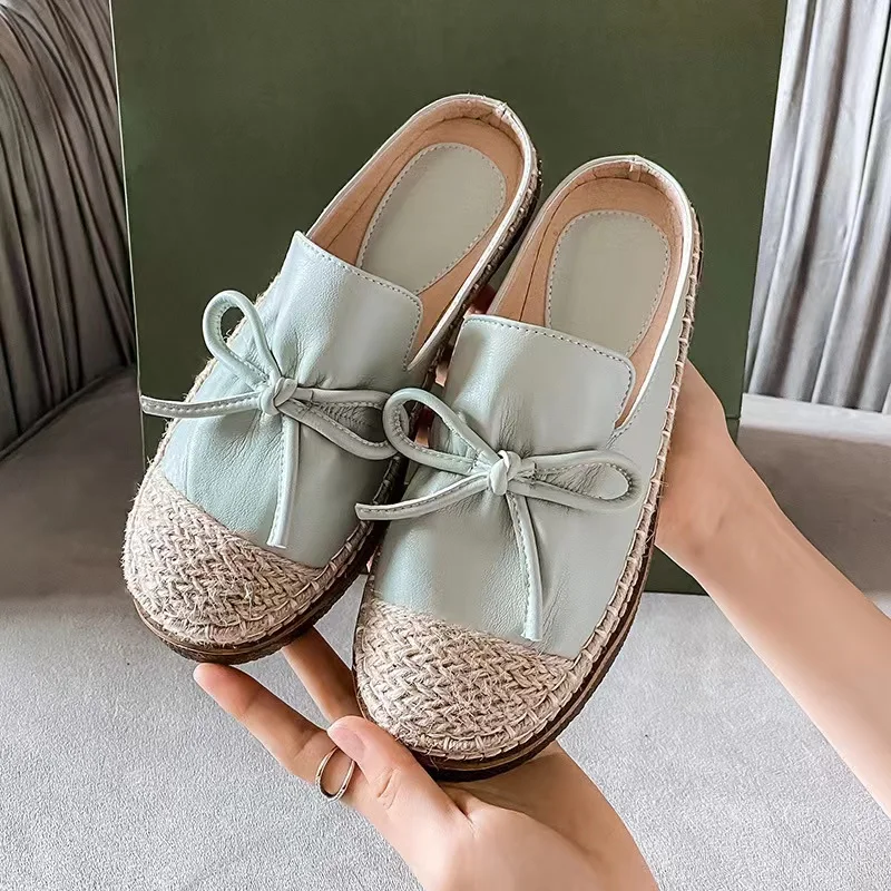 Summer New Grass Woven Women's Half Slippers Fisherman Muller Shoes Rubber Sole Breathable and Comfortable Large
Summer New Grass Woven Women's Half Slippers Fisherman Muller Shoes Rubber Sole Breathable and Comfortable Large