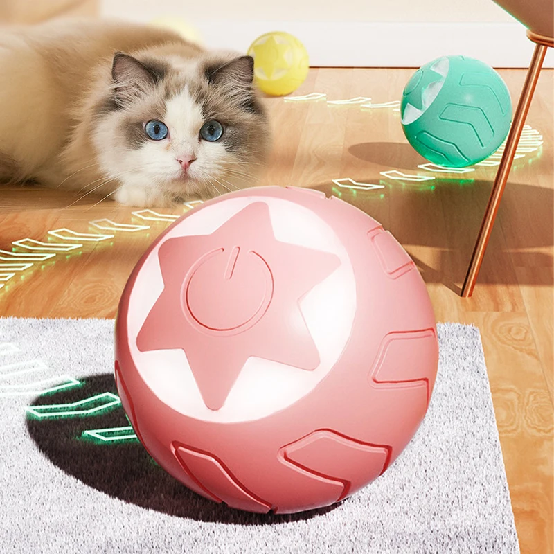 Smart Cat Toy Ball 360 Degree Spin Interactive Balls with LED Color Light Indoor Pet Toy
Smart Cat Toy Ball 360 Degree Spin Interactive Balls with LED Color Light Indoor Pet Toy