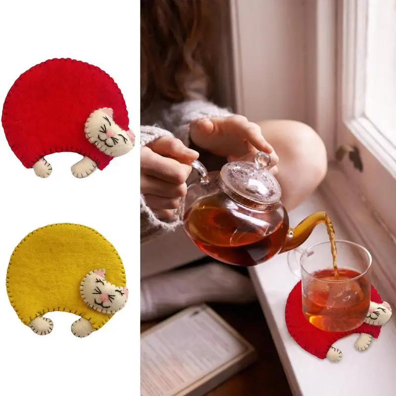 Coffee Table Coasters Heat Insulation Round tea cup Mat Anti Scalding Cat Tea Coasters Moisture Absorbent pad for Dining Table
Coffee Table Coasters Heat Insulation Round tea cup Mat Anti Scalding Cat Tea Coasters Moisture Absorbent pad for Dining Table