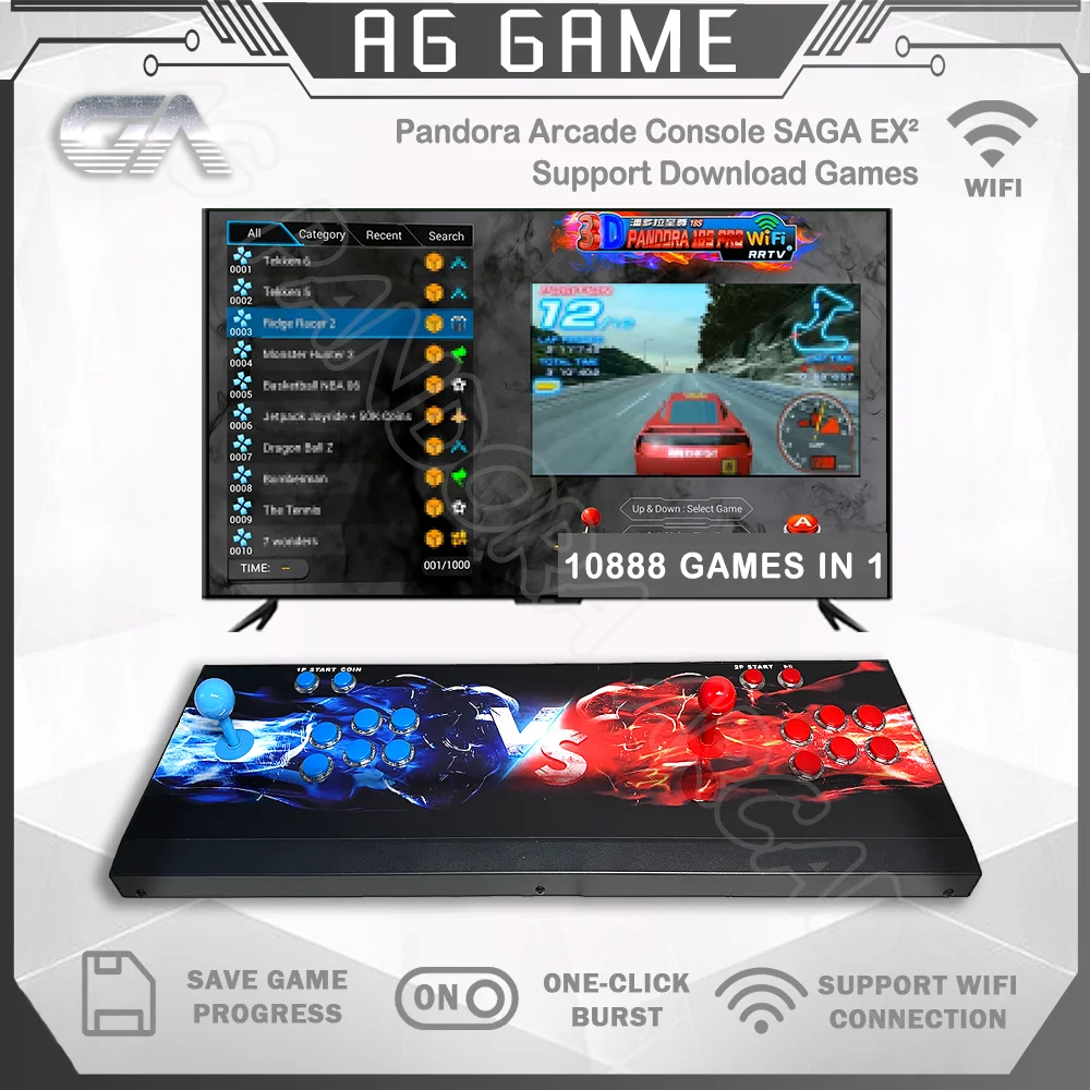 3D WI-FI Pandora Saga EX Arcade machine Box 18S Pro 8000 10888 Function Multiplayer Joysticks Arcade Game Console 
3D WI-FI Pandora Saga EX Arcade machine Box 18S Pro 8000 10888 Function Multiplayer Joysticks Arcade Game Console