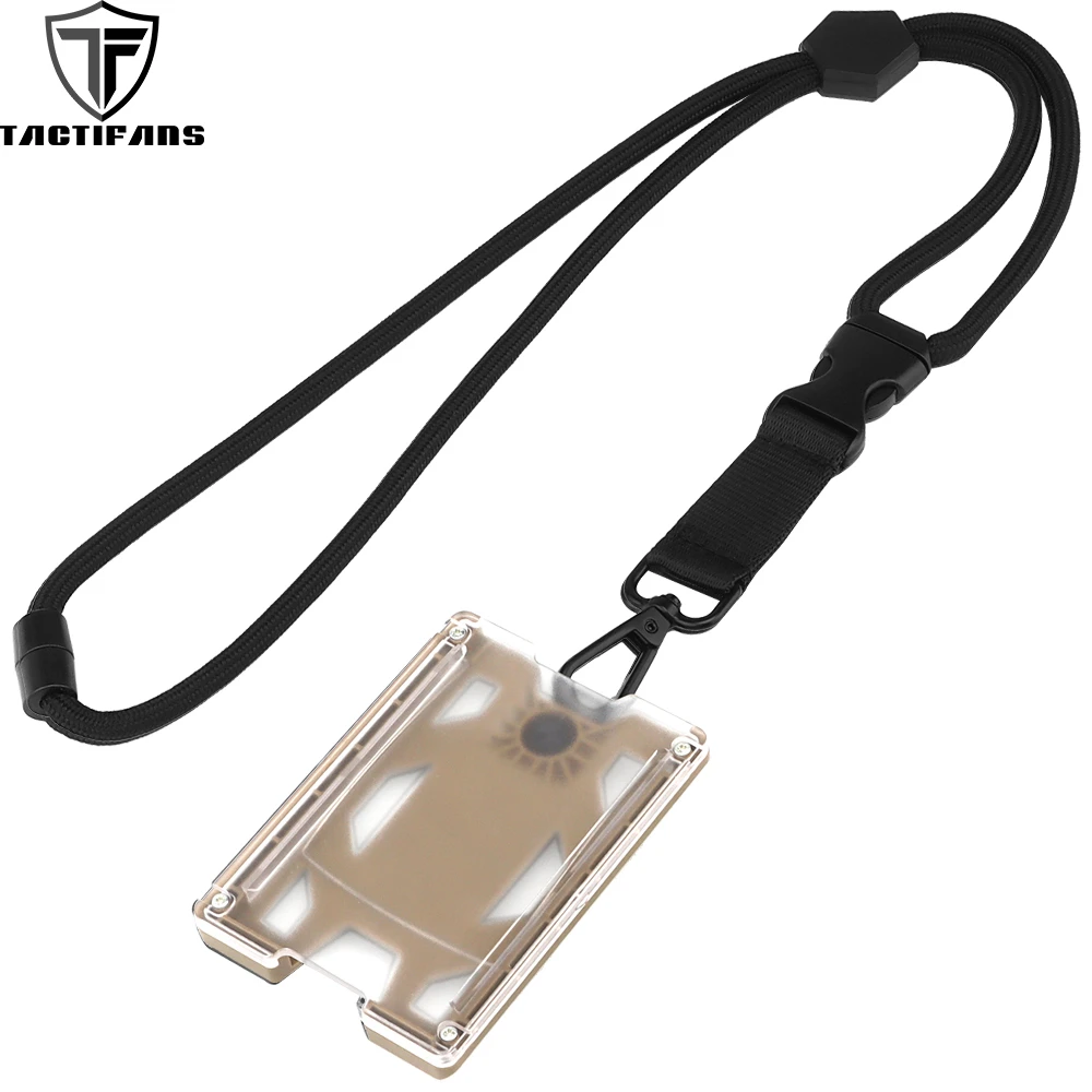 T4 Badge Holder ID Wallet Card Holder Lightweight Durable Steel Slot Lanyard Carabiner Steel Clip QD Buckle Hunting Accessories 
T4 Badge Holder ID Wallet Card Holder Lightweight Durable Steel Slot Lanyard Carabiner Steel Clip QD Buckle Hunting Accessories