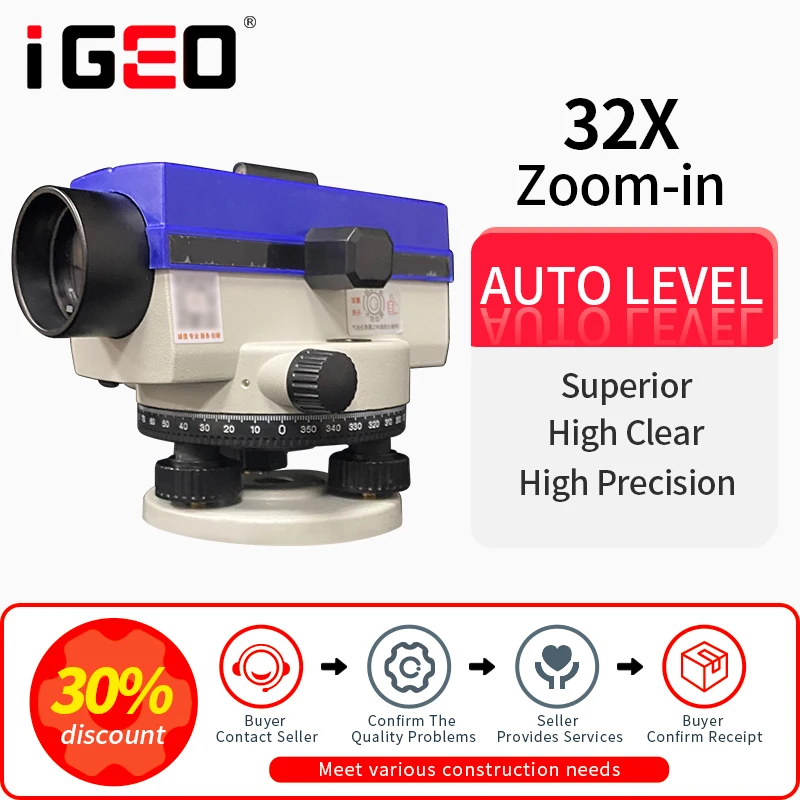 32X high precision auto self-level/automatic optical level/dumpy level professional topographic survery tool
32X high precision auto self-level/automatic optical level/dumpy level professional topographic survery tool