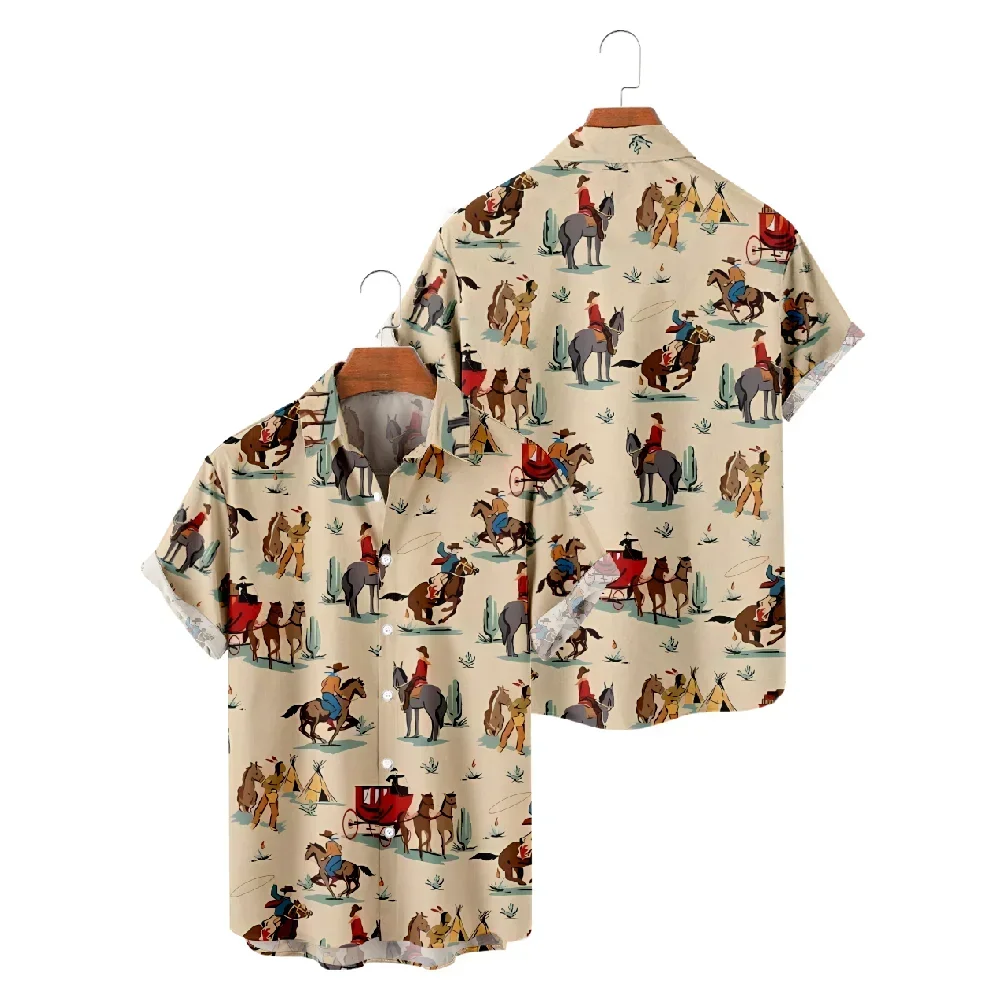 Hawaiian Shirts for Men Cowboys Print Cartoon Short Sleeve Shirts Hawaii Summer Beach Vacation Tops Breathable
Hawaiian Shirts for Men Cowboys Print Cartoon Short Sleeve Shirts Hawaii Summer Beach Vacation Tops Breathable