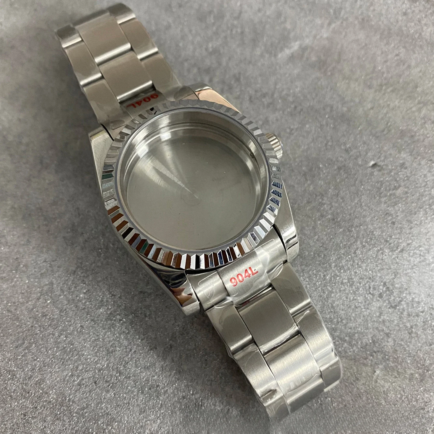 

Watch Accessories Case and Strap for Datejust 36mm Translucent Back Stainless Steel Case Fit NH35 Nh36 Men Movement Waterproof