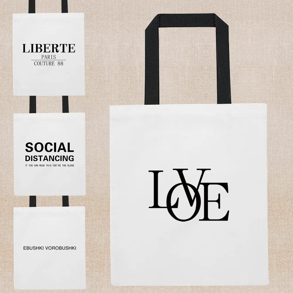 Letter Print Shopping Bag High Quality Kawaii Tote Bag Eco Canvas Bag Fashion Shoulder Bag Women Shopper Bag Y2k Casual Handbags
Letter Print Shopping Bag High Quality Kawaii Tote Bag Eco Canvas Bag Fashion Shoulder Bag Women Shopper Bag Y2k Casual Handbags