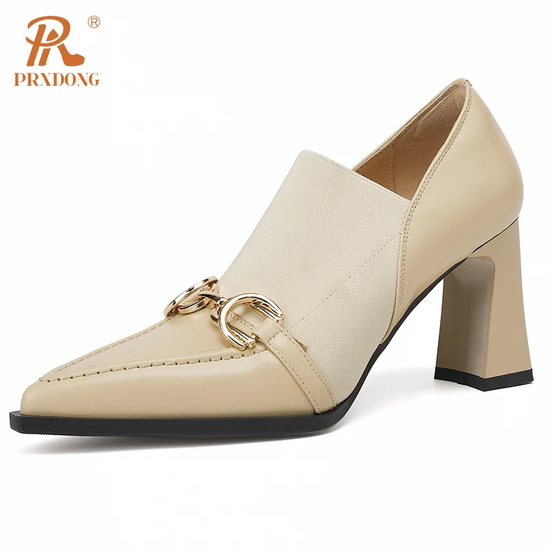 PRXDONG 2024 New Classics Genuine Leather SHoes Woman Pumps Chunky High Heels Platform Black Apricot Dress Office Lady SHoes 39
PRXDONG 2024 New Classics Genuine Leather SHoes Woman Pumps Chunky High Heels Platform Black Apricot Dress Office Lady SHoes 39
