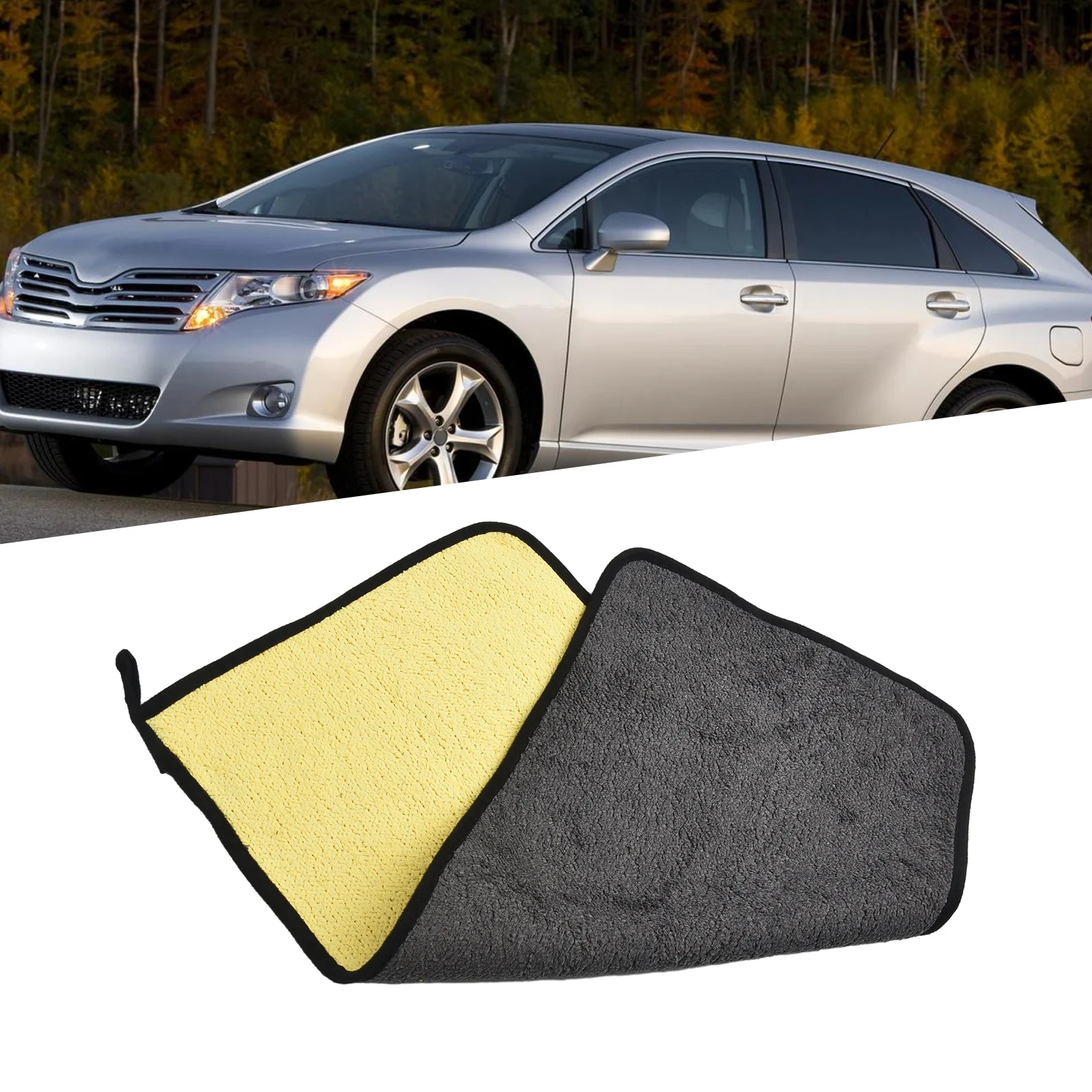 

Car Washing Towel Casement Dish Cleaning Cloth Rag Dry Strong Absorbent Soft Yellow Accessories For Vehicles