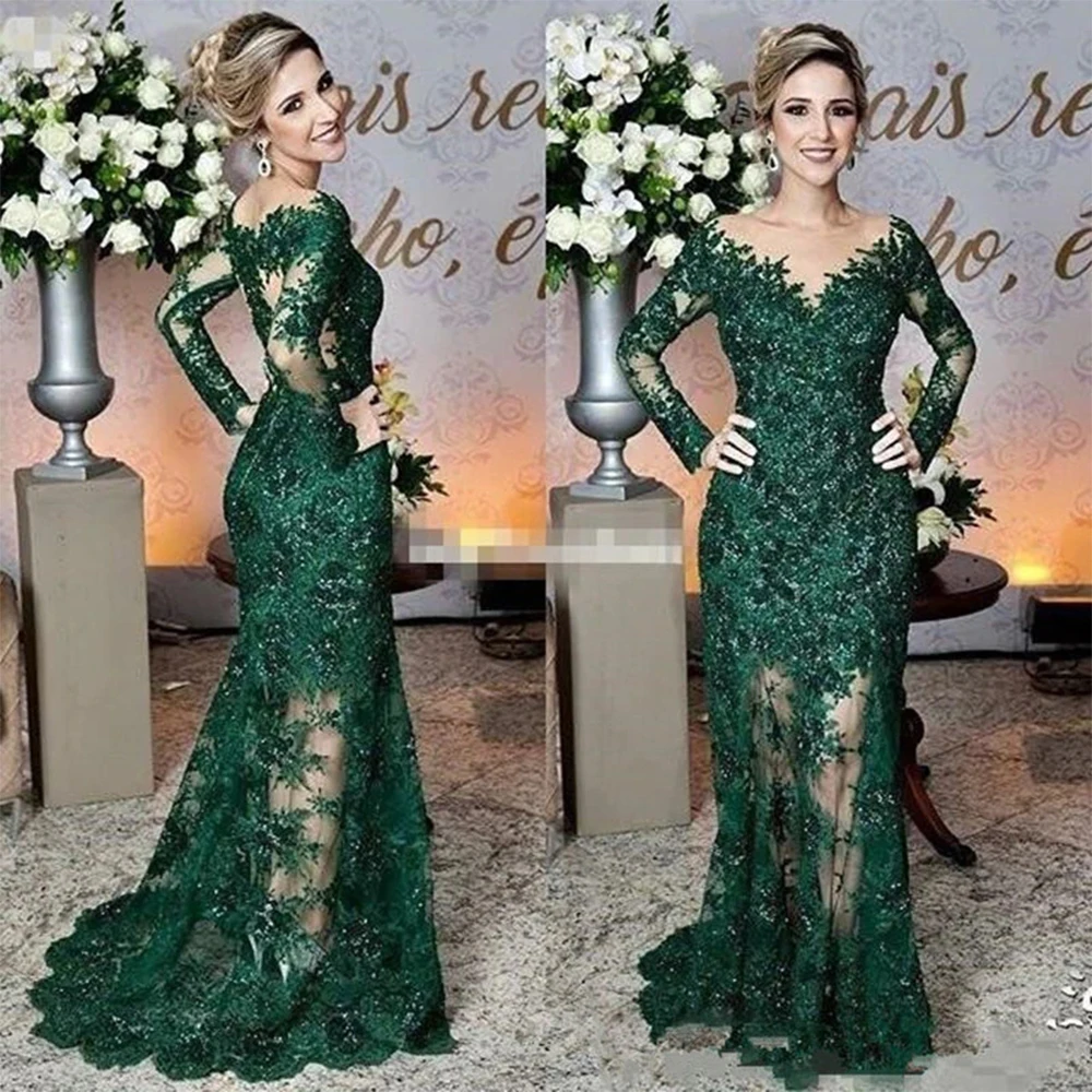 Green Mermaid Full Sleeve Mother of Bride Dresses Sequined Summer Court Train Fashion Wedding Party Gowns New 1 Mallzona S68c8dfb066724027bfcfa9b3abd03389h Green Mermaid Full Sleeve Mother of Bride Dresses Sequined Summer Court Train Fashion Wedding Party Gowns New Mallzona