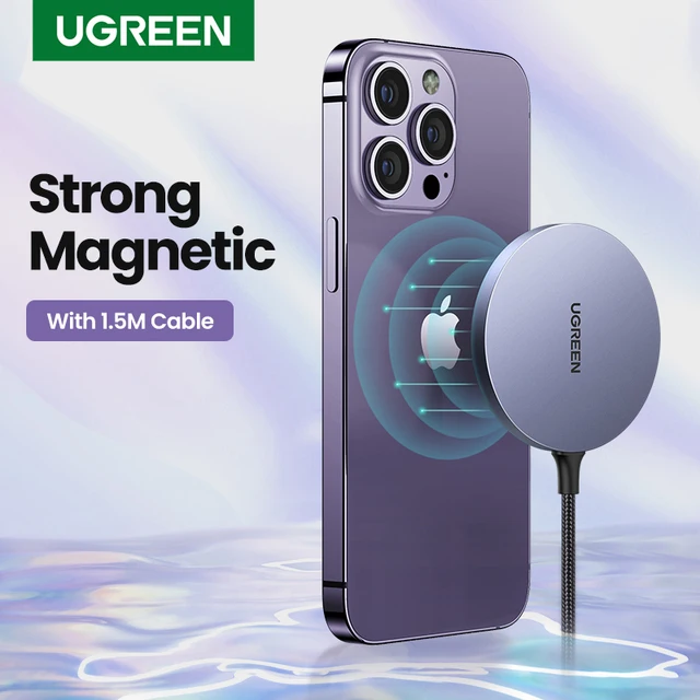 UGREEN – chargeur magnétique sans fil à Induction pour iPhone, coussinet de chargement sans fil pour téléphone série 14 et 13 1