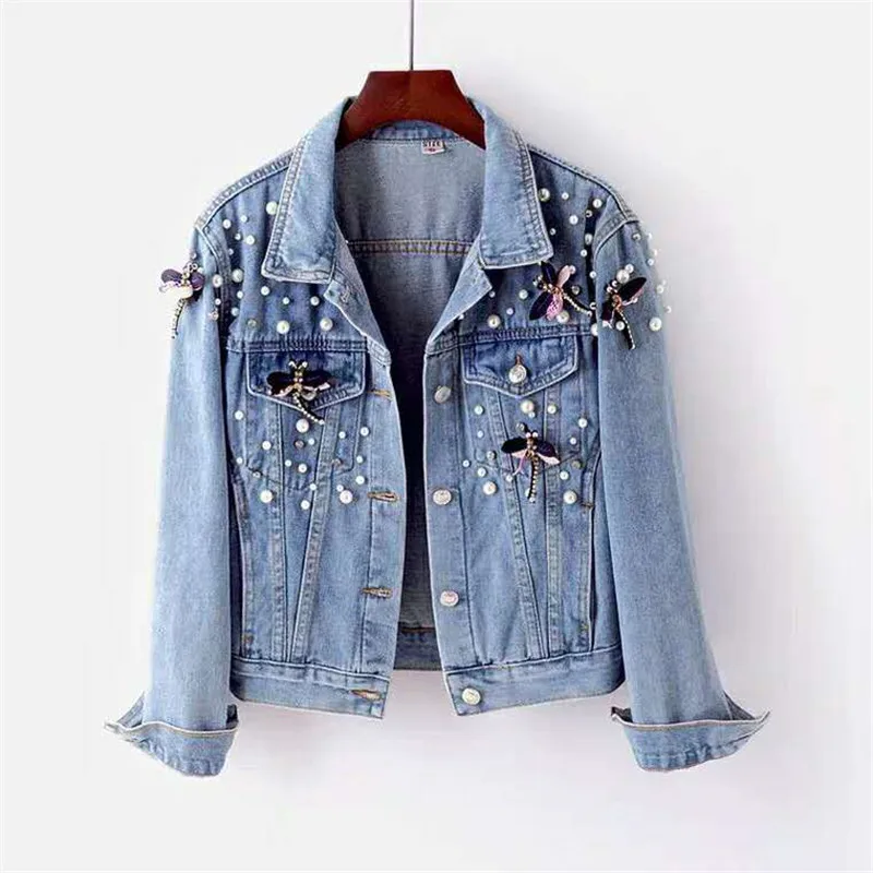 MODX Autumn Denim Jacket Coat Women Beading Loose Overcoat Jeans Jacket Basic Coats Streetwear Long Sleeve Casual Outerwear P688
MODX Autumn Denim Jacket Coat Women Beading Loose Overcoat Jeans Jacket Basic Coats Streetwear Long Sleeve Casual Outerwear P688