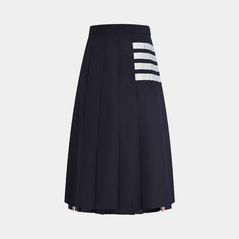 

Юбка женская трапециевидная, однотонная мини-юбка с завышенной талией, повседневная однотонная короткая юбка в стиле ретро, четыре бара, на лето