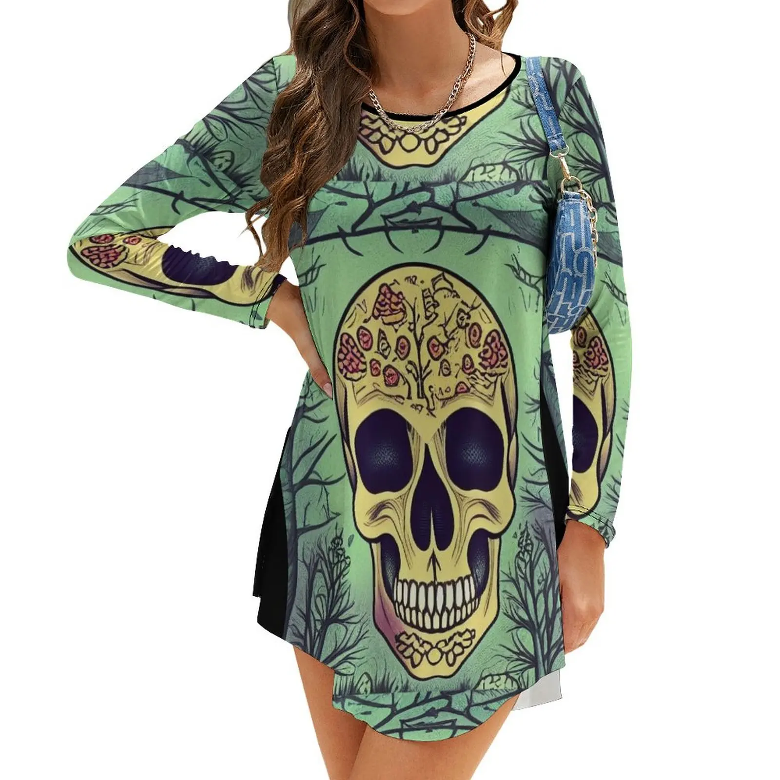 Smiling lovely skull head Long-Sleeve Dress women's evening dress 2024 prom dress 2024
Smiling lovely skull head Long-Sleeve Dress women's evening dress 2024 prom dress 2024