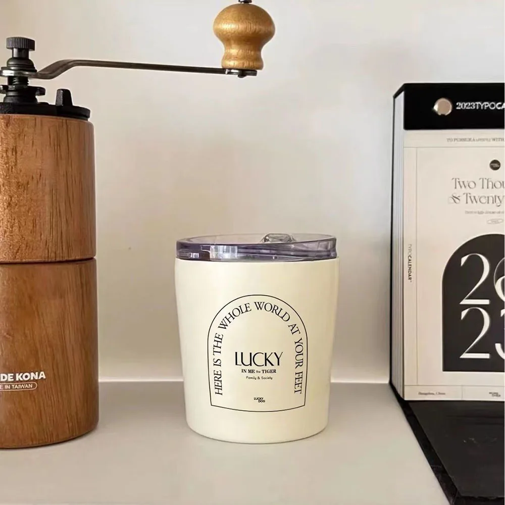 French Coffee Cup with Lid Luck Stainless Steel Mug Milk Tea Juice Water Cup with Straw Mini Straw Mugs Couple Gift
French Coffee Cup with Lid Luck Stainless Steel Mug Milk Tea Juice Water Cup with Straw Mini Straw Mugs Couple Gift