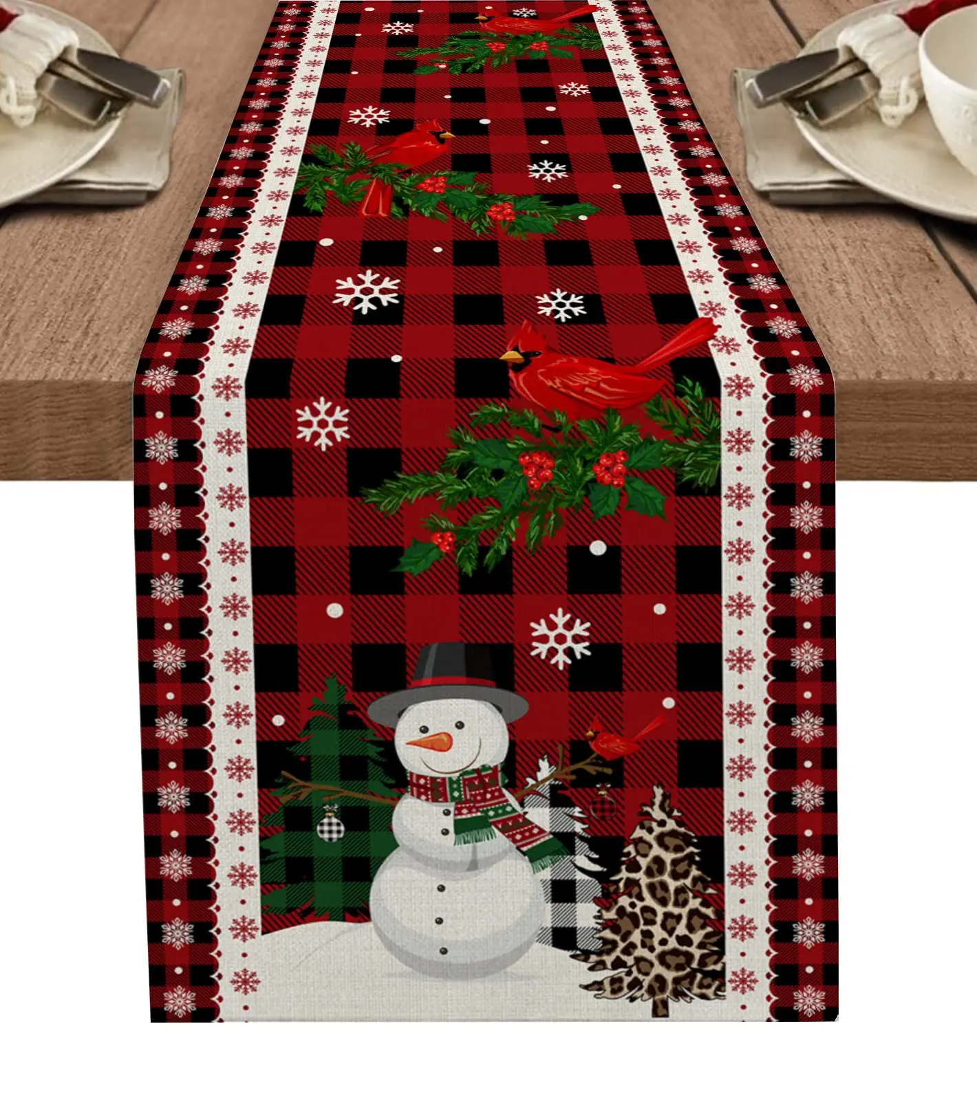 

Christmas Cardinal Winter Table Runner Dresser Scarves Christmas Kitchen Table Runners Farmhouse Dinner Holiday Parties Decor