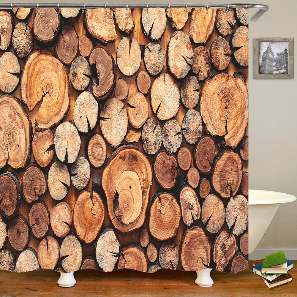 Waterproof Shower Curtain Bathroom Curtain Nordic style Retro Rural Wooden Strip Printed Polyester Home Decor Curtain With Hook
Waterproof Shower Curtain Bathroom Curtain Nordic style Retro Rural Wooden Strip Printed Polyester Home Decor Curtain With Hook
