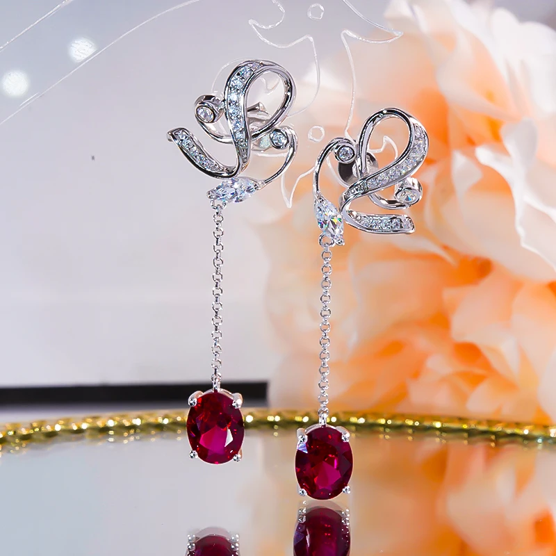100% 925 Sterling Silver Ruby High Carbon Diamond Drop Earrings For Women Wedding Anniversary Dinner Sparkling Fine Jewelry 2023
100% 925 Sterling Silver Ruby High Carbon Diamond Drop Earrings For Women Wedding Anniversary Dinner Sparkling Fine Jewelry 2023