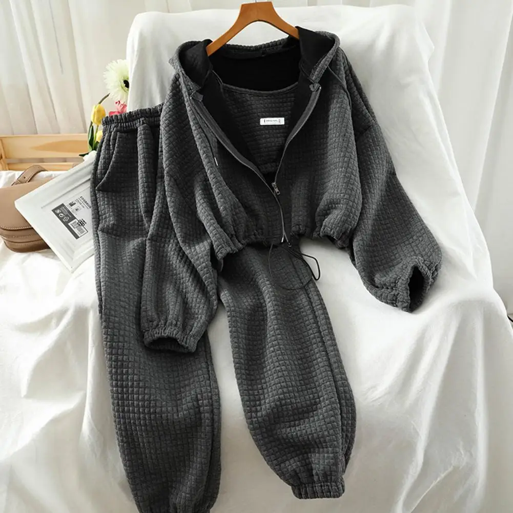 Women Autumn Winter Sport Outfit Women's Autumn Winter Sport Outfit Set with Sling Vest Hooded Coat Elastic Waist for Cold
Women Autumn Winter Sport Outfit Women's Autumn Winter Sport Outfit Set with Sling Vest Hooded Coat Elastic Waist for Cold