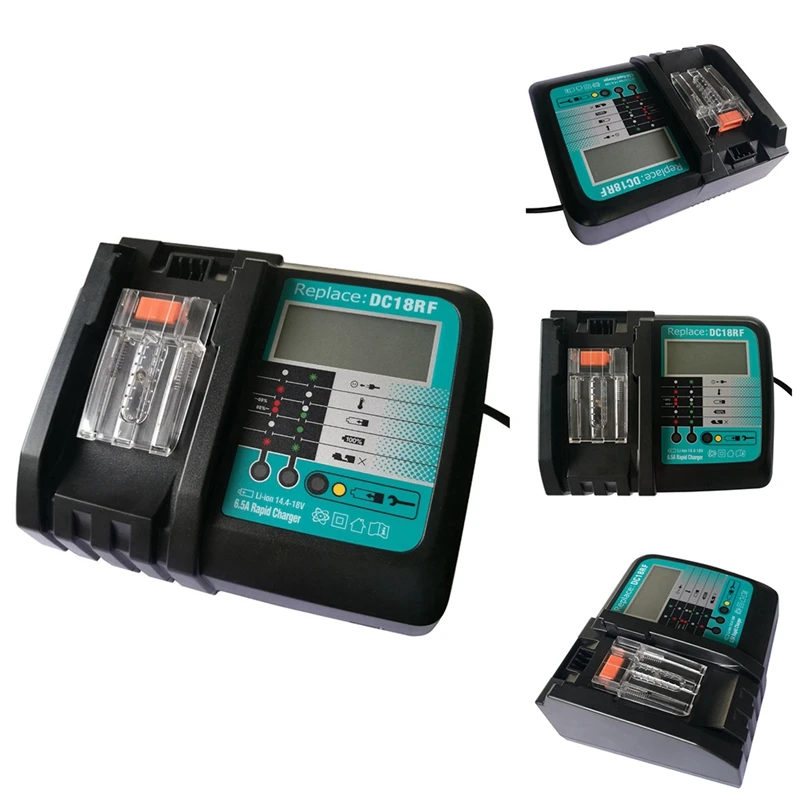 DC18RF 6A With Cooling Fan Li-Ion Battery Charger For Makita14.4V 18V BL1830 BL1840 BL1430 BL1440 Power Tool
DC18RF 6A With Cooling Fan Li-Ion Battery Charger For Makita14.4V 18V BL1830 BL1840 BL1430 BL1440 Power Tool