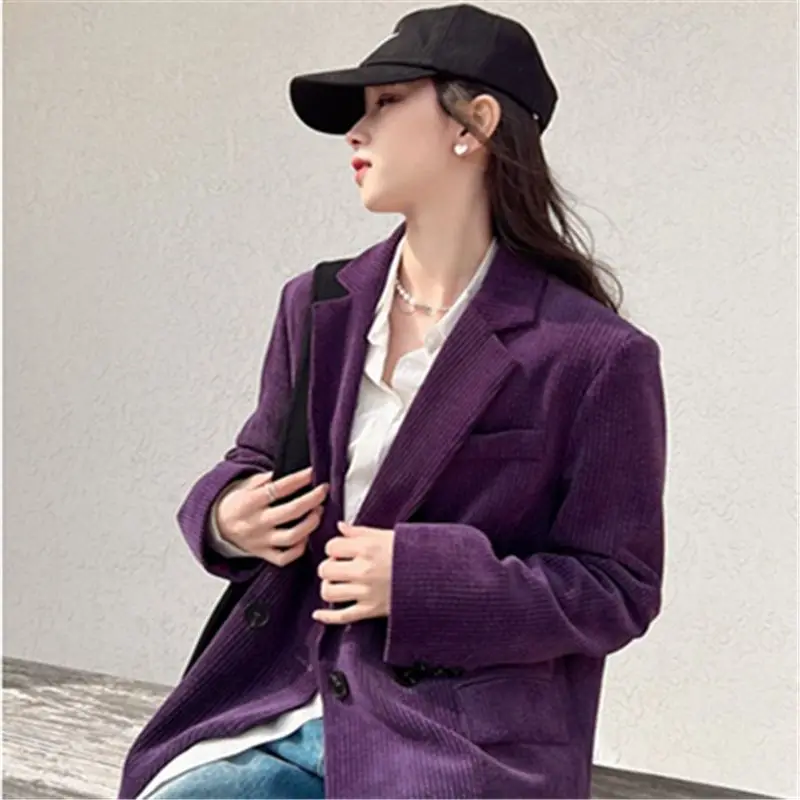 UNXX Purple Corduroy Women's Suit Jacket Spring and Autumn 2023 New Retro Temperament High-end Slim Small Suit Trendy Blazer Top
UNXX Purple Corduroy Women's Suit Jacket Spring and Autumn 2023 New Retro Temperament High-end Slim Small Suit Trendy Blazer Top