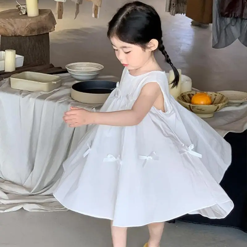 2024 Summer New Girls Sleeveless Vest Dress Ballet Style Kids Solid Dress Toddler Girls Cute Bow Princess Dress Children Clothes
2024 Summer New Girls Sleeveless Vest Dress Ballet Style Kids Solid Dress Toddler Girls Cute Bow Princess Dress Children Clothes