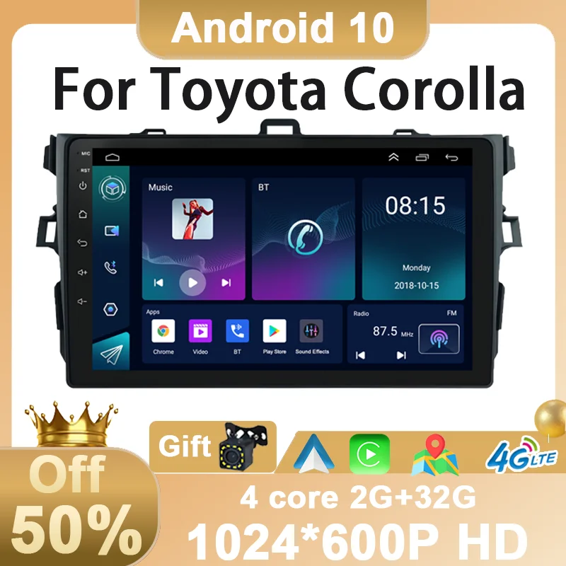 Factory price 4 Core Android 10 Car Radio for Toyota Corolla E140 / 150 2006 2007 2008 2009 2010 2011 2012 2013 Multimedia Video
Factory price 4 Core Android 10 Car Radio for Toyota Corolla E140 / 150 2006 2007 2008 2009 2010 2011 2012 2013 Multimedia Video