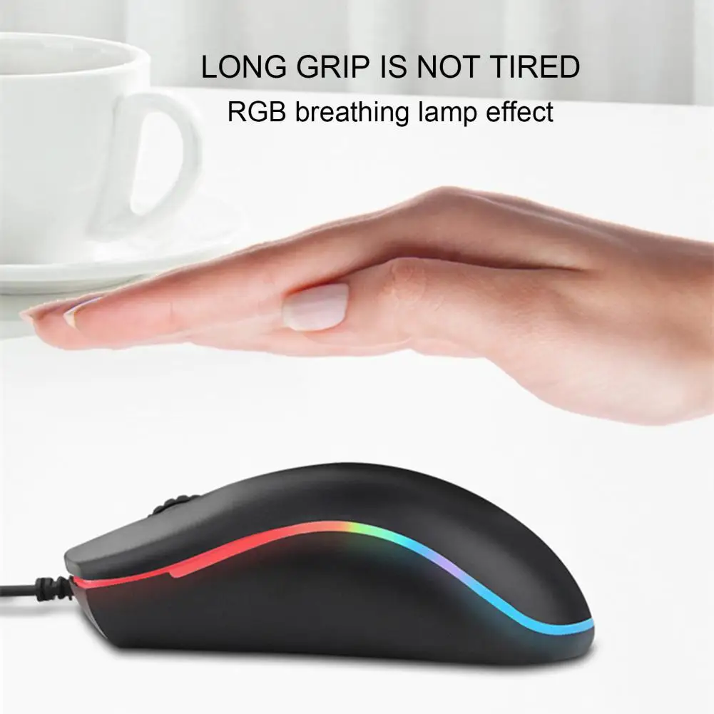 T512 Wired Mouse Luminous Anti-slip RGB Light Effect Grip Precise Positioning 1000DPI USB2.0 PC Optical Gamer Mouse Computer
T512 Wired Mouse Luminous Anti-slip RGB Light Effect Grip Precise Positioning 1000DPI USB2.0 PC Optical Gamer Mouse Computer